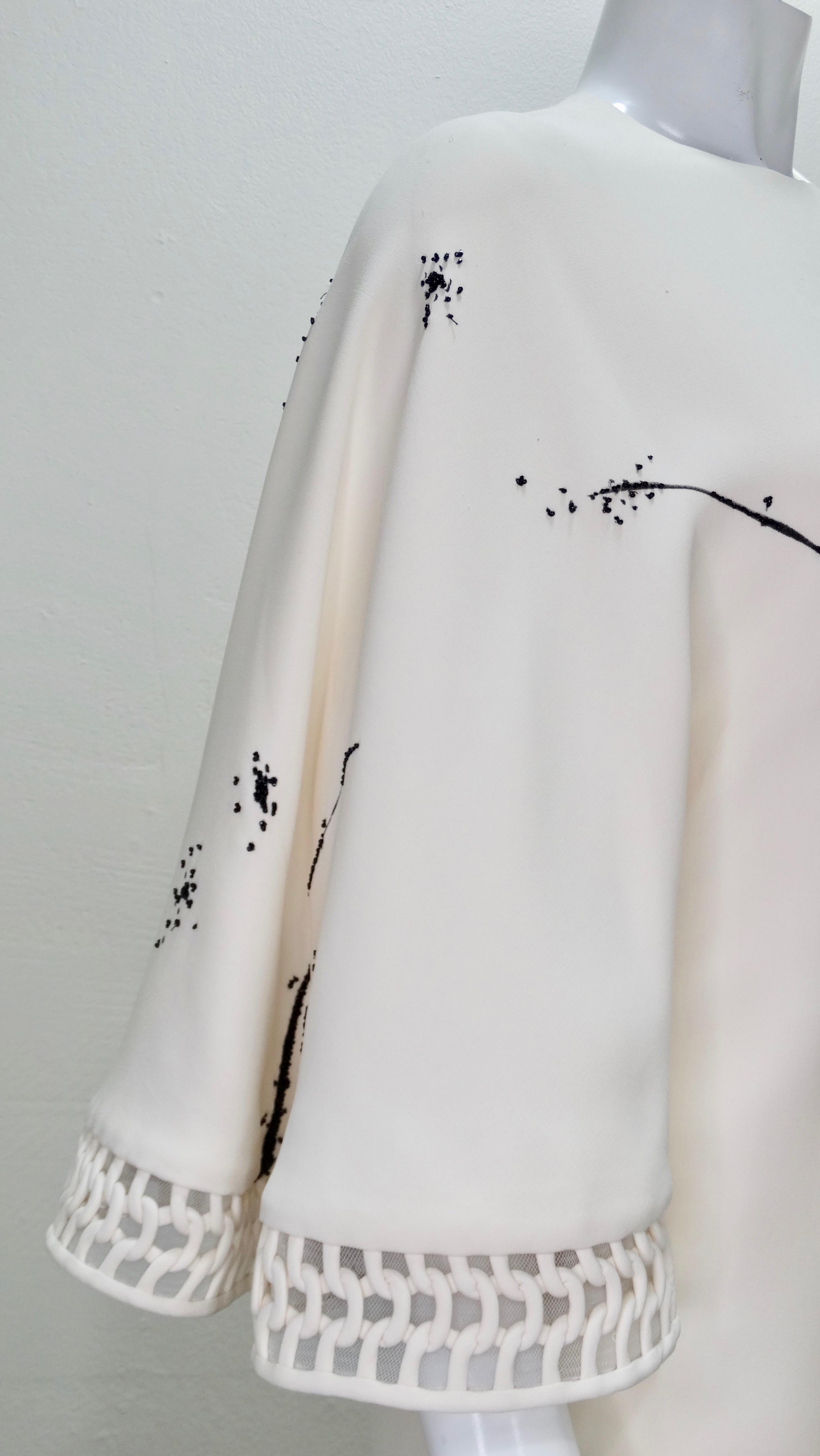 Chado Ralph Rucci Custom Made White Evening Dress  8