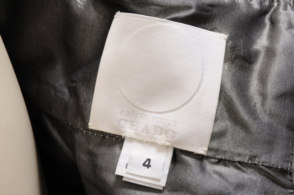 Chado Ralph Rucci Robe en soie et laine à corsage empire avec châle en soie assorti en vente 2