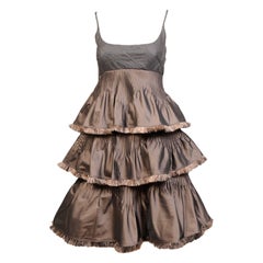 Chado Ralph Rucci Empire Bodice Silk and Wool Dress with Matching Silk Shawl Chado Ralph Rucci Empire Bodice Silk and Wool Dress with Matching Silk Shawl