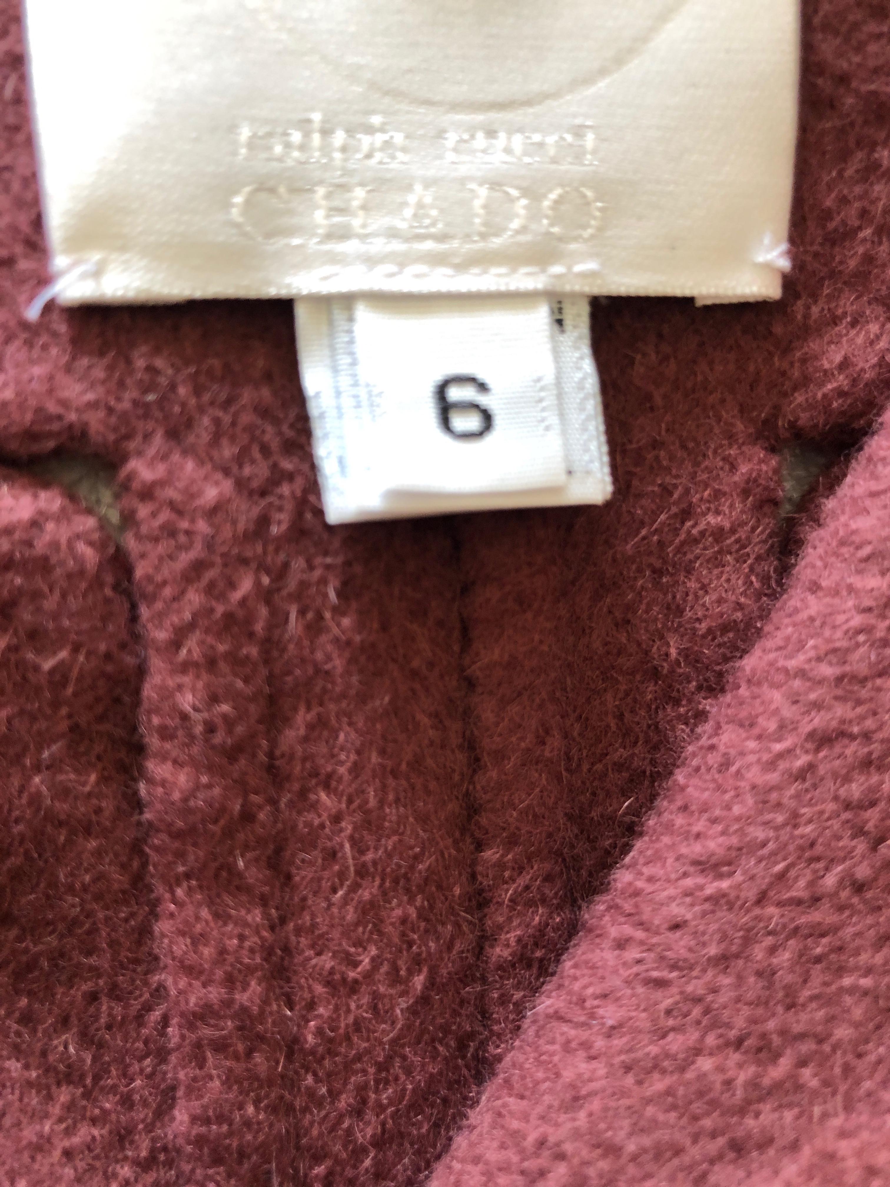 Chado Ralph Rucci Luxurious Doubleface Cashmere Jacket w Open Stitch Details  
This is a work of art, sublime.
The details on this are so cool. Photos don't really capture the details.
Size 6
Bust 36