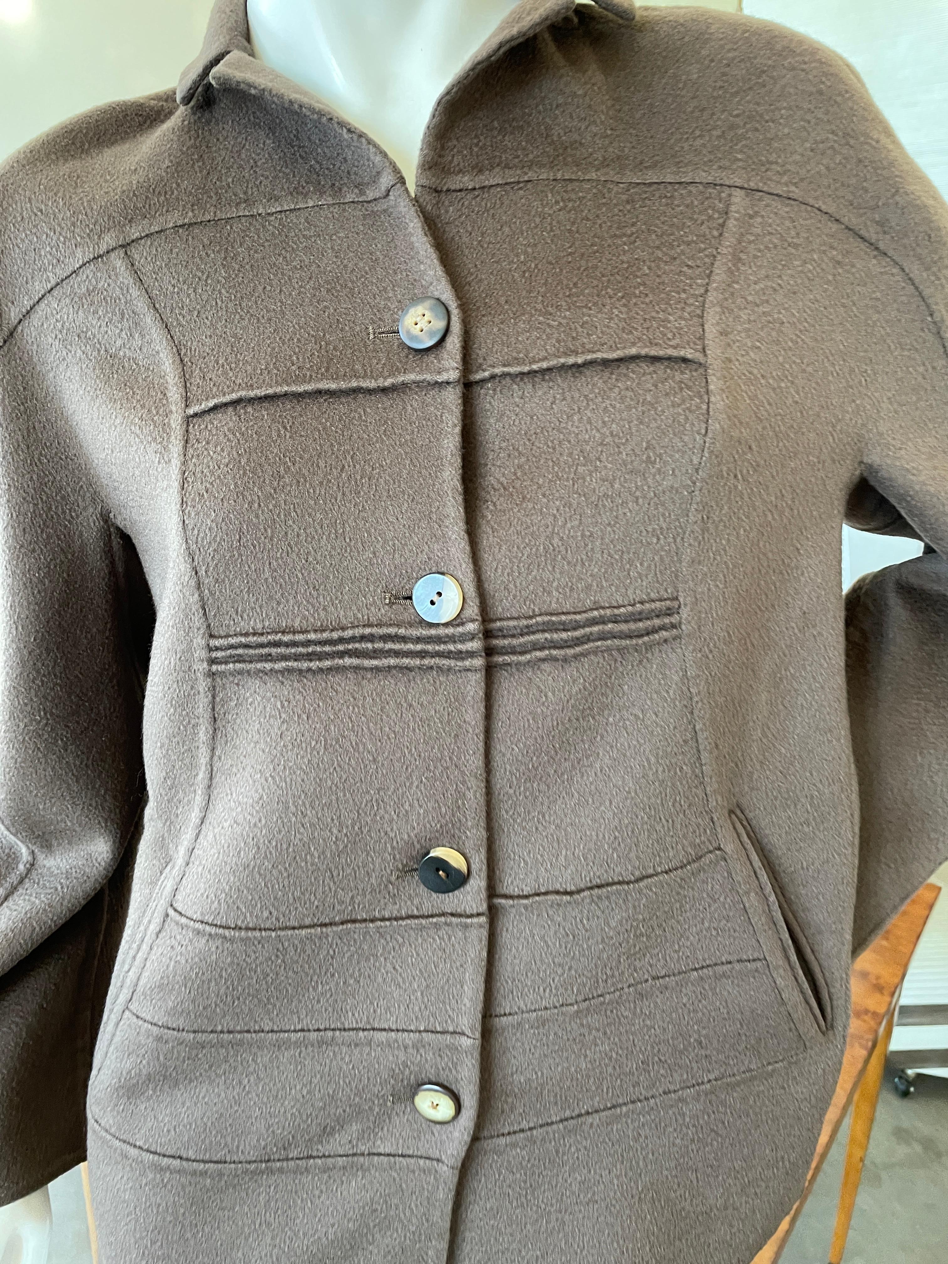 Chado Ralph Rucci Luxurious Pure Doubleface Cashmere Jacket In Excellent Condition For Sale In Cloverdale, CA