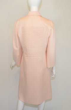 CHADO Ralph Rucci Pink Coat and Dress Ensemble Set
