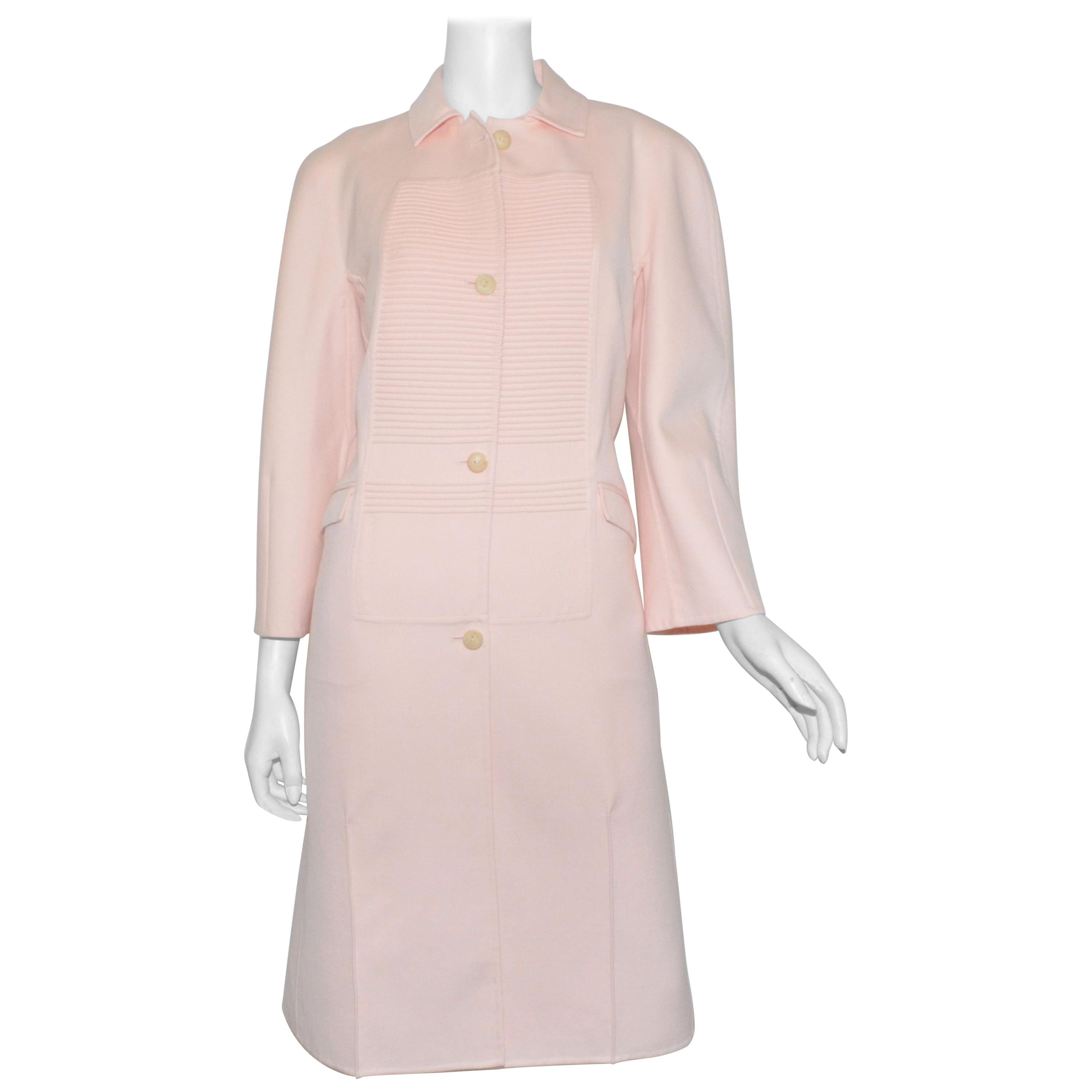 CHADO Ralph Rucci Pink Coat and Dress Ensemble Set