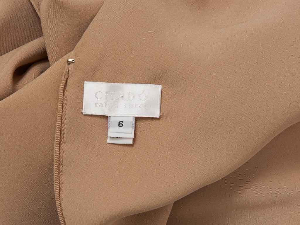 Women's Chado Raplh Rucci Bias Cut Silk Crepe Gown with A Geometric Neckline For Sale