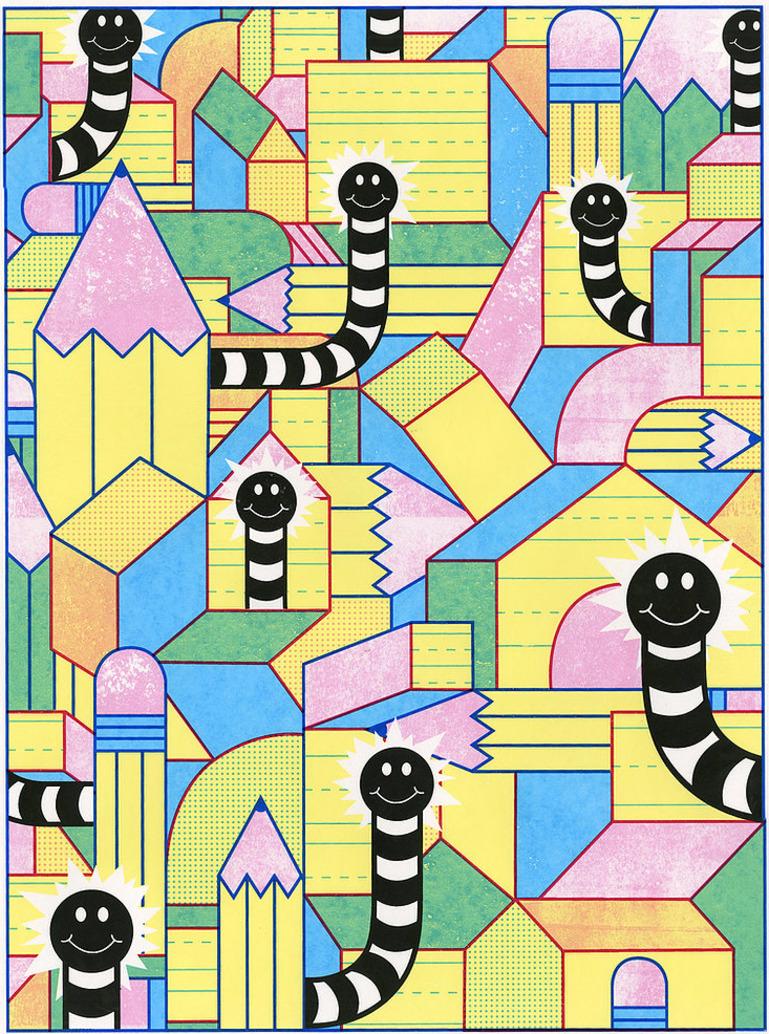 Chadwick Tolley Abstract Print - Worm City (10/10)