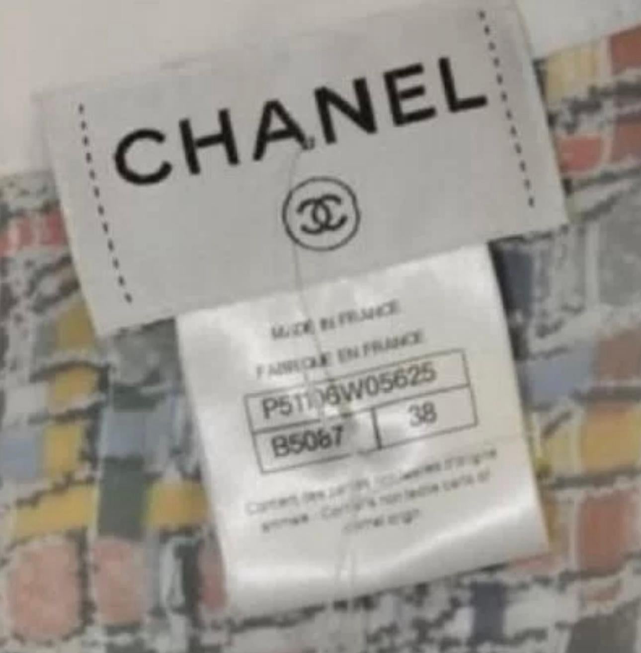 Chanel Ribbon Tweed CC Buttons Dress For Sale 10