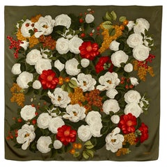 CHANEL scarf camellias and berries 1990s