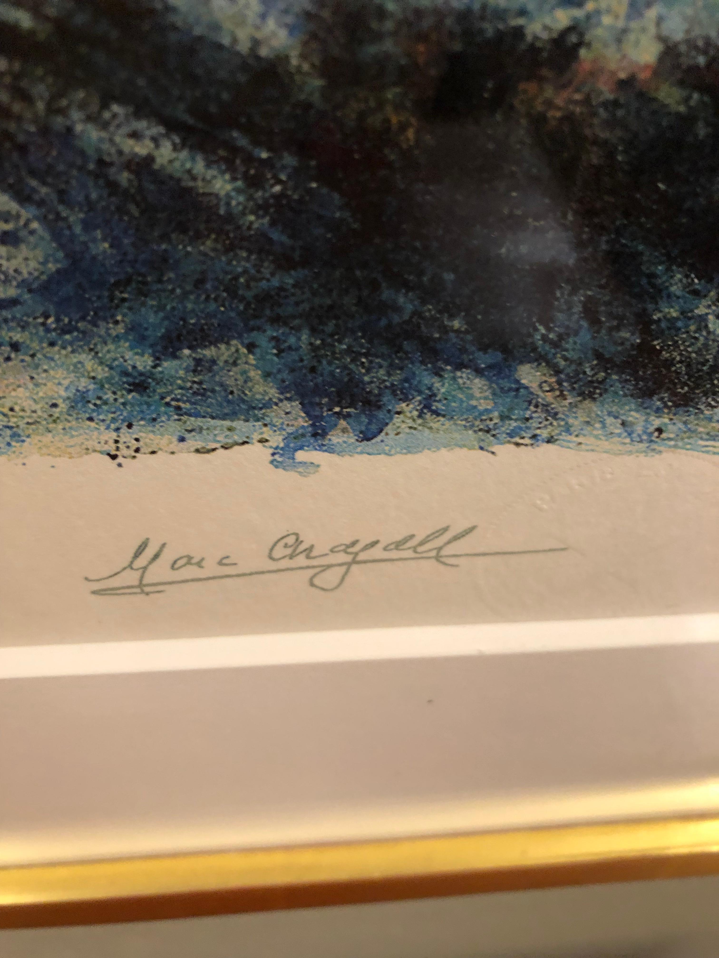 Chagall-Druck Le Coq Avec Le Bouquet Jaune Signiert und nummeriert Limitierte Auflage im Zustand „Hervorragend“ im Angebot in Hopewell, NJ