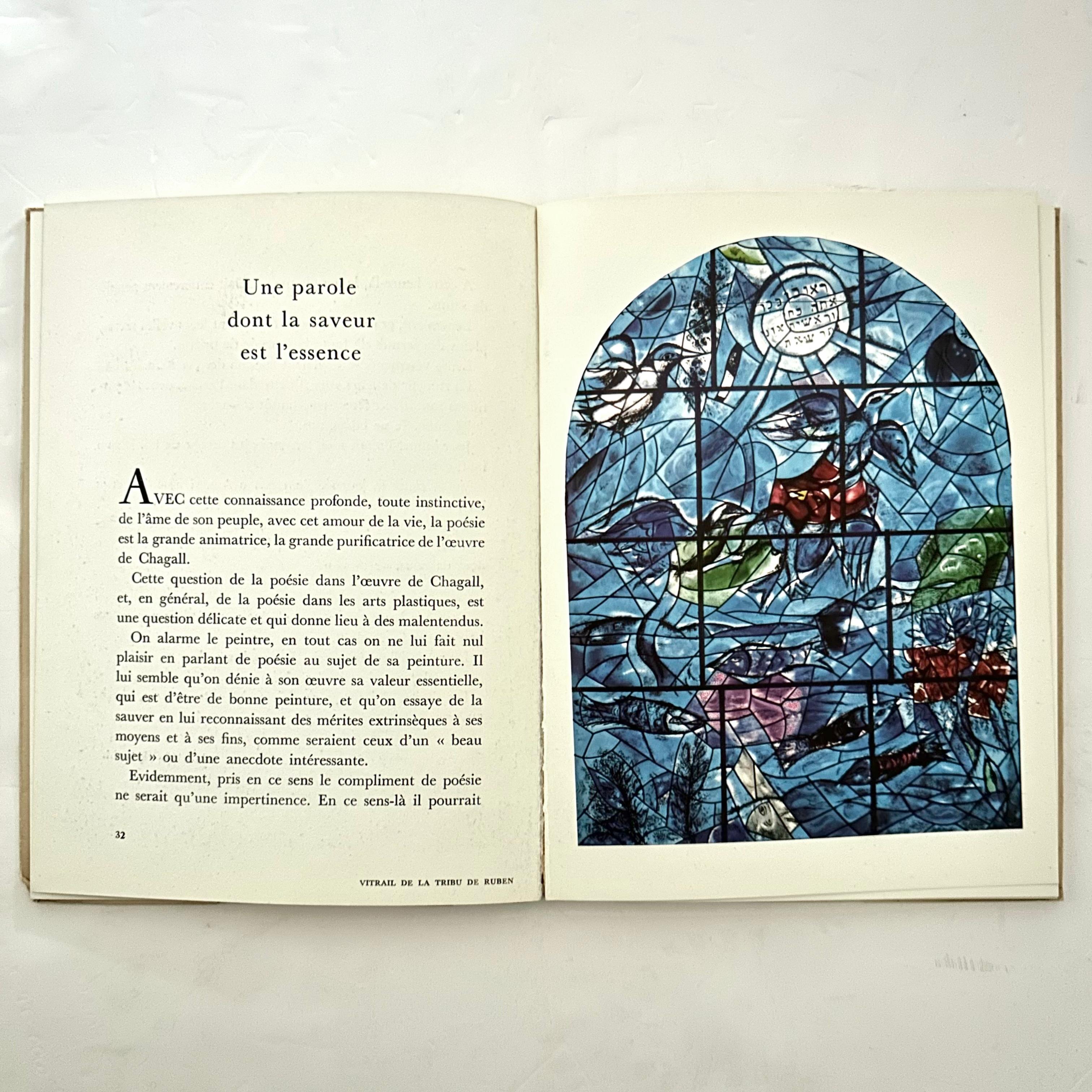 Published by Musées des Arts Décoratifs, Paris, 1st edition, 1961. Softcover with French text.

A scarce catalogue published for the 1961 exhibition at the Musées des Arts Décoratifs. 

This volume documents Chagall’s stained glass work, most