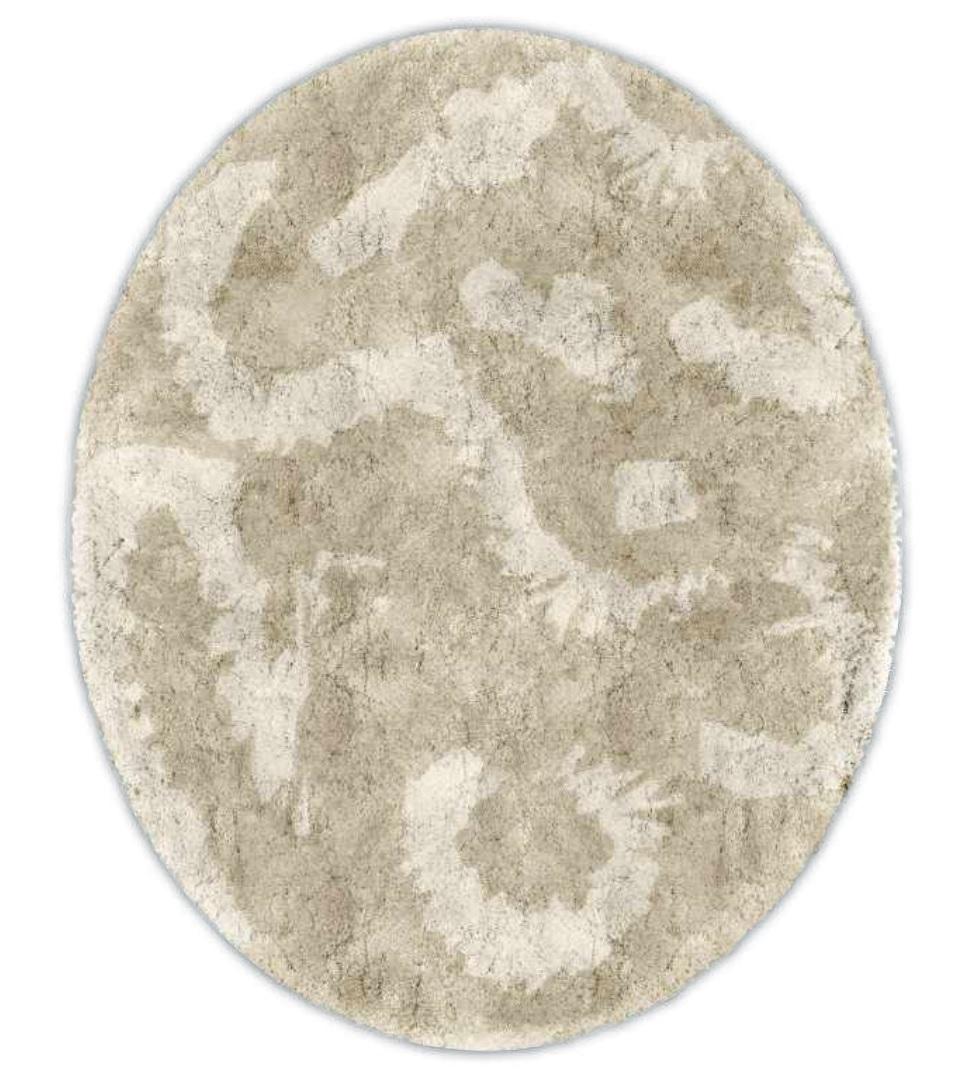 Chai oval rug by Janice Joostema.
Dimensions: D 180 x W 220 cm
Materials: Viscose, linen.

Born and raised in Vancouver, Canada, in 1995, of Fijan and Dutch descent, Janice grew up acting and modelling, just like her father when he was