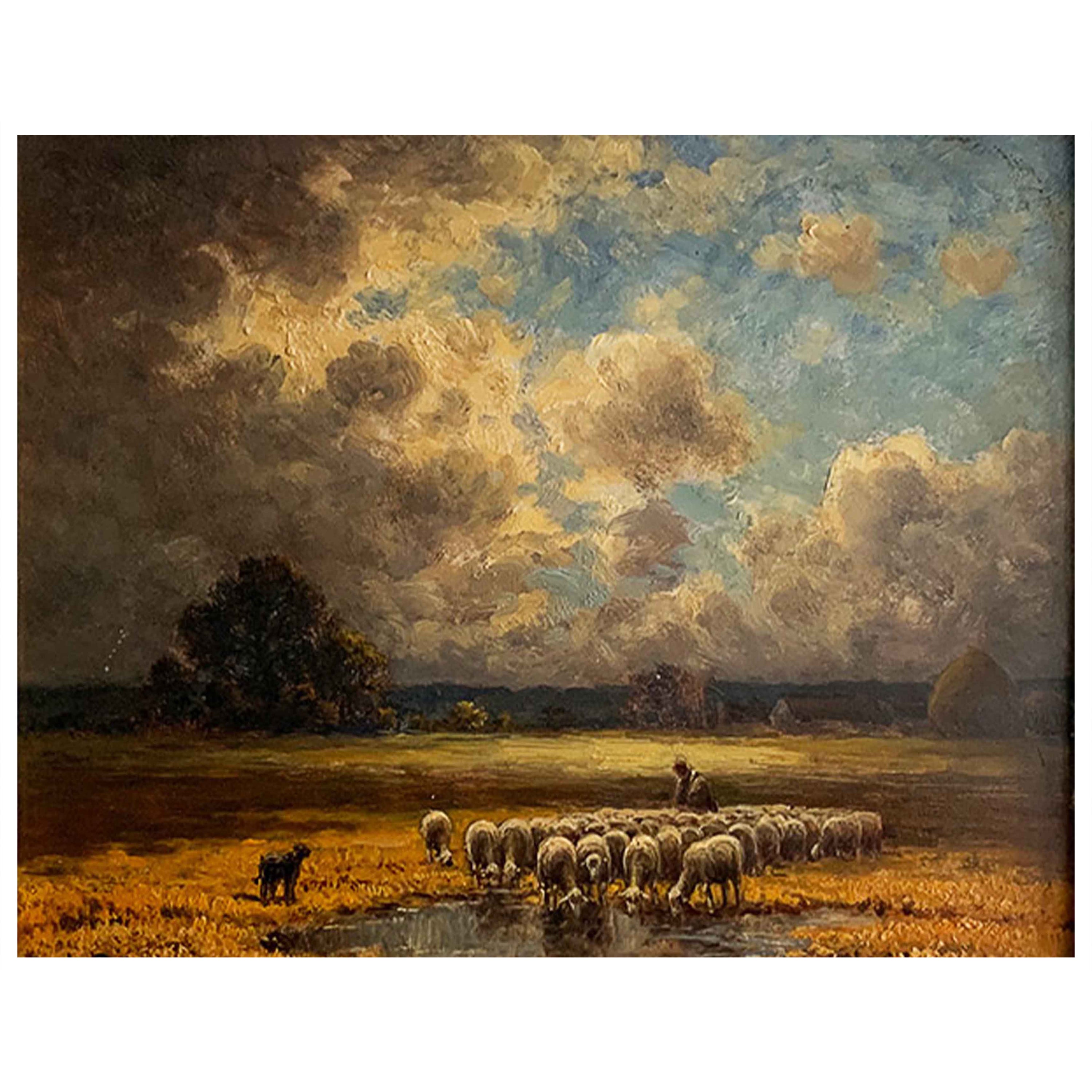 Chaigneau Paul 
1879-1938
 "The herd" Panel