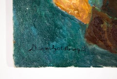 Bénédiction d'en haut, peinture à l'huile Judaïque, Rabbin avec Lulav et Esrog