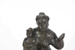 Chaim Gross "Mother's Pride" Figurative Bronze Sculpture, Mother and Child