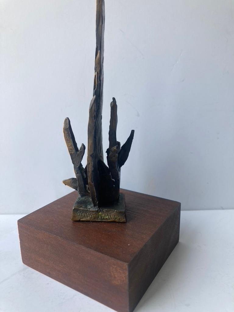 Chaim Gross Judaica bronze sculpture , The Burning  Bush . In Good Condition For Sale In Los Angeles, CA