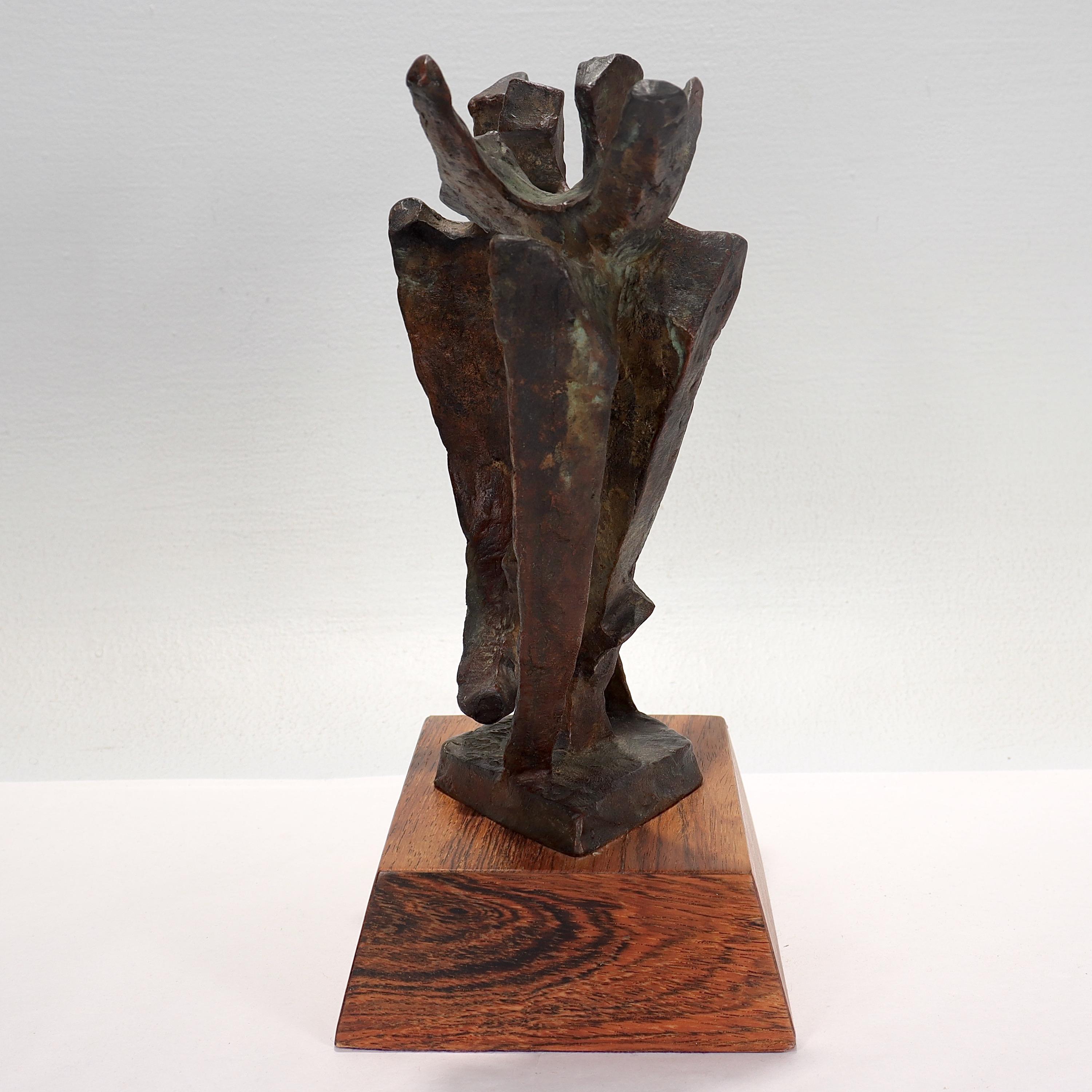 20th Century Chaim Gross Modernist Abstract Bronze Sculpture of Dancers For Sale
