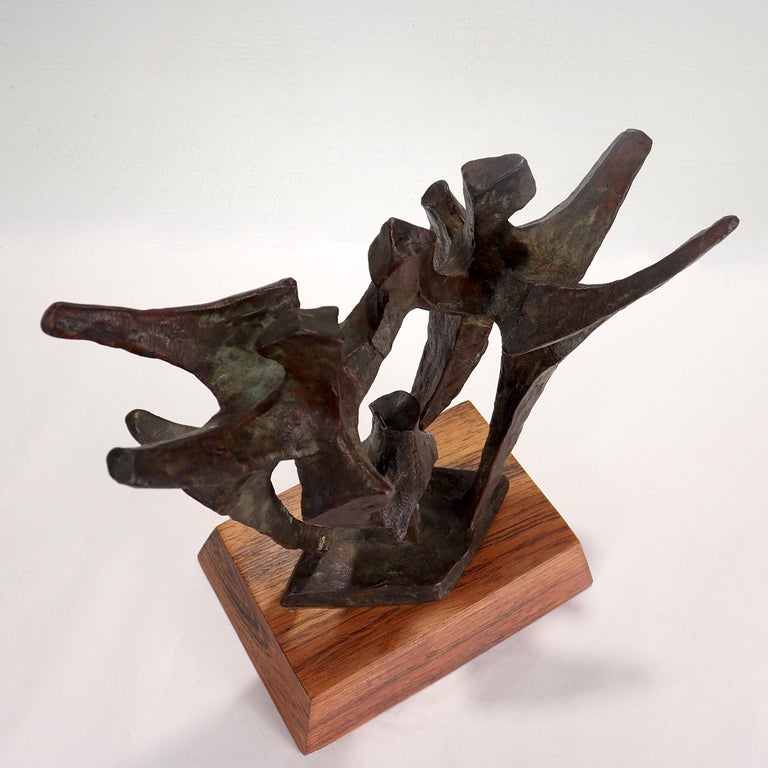 Chaim Gross Modernist Abstract Bronze Sculpture of Dancers For Sale 2
