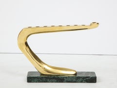 Chaim Gross Modernist Brass Menorah