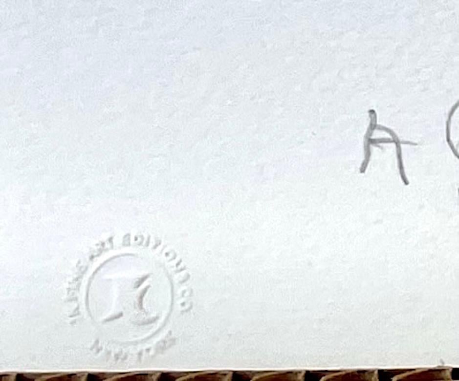 MADRE E HIJO Litografía firmada, Dibujo Retrato Madre Hija en venta 1