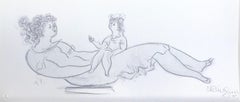 MOTHER AND CHILD, Signed Lithograph on Arches, Small Figurative Portrait