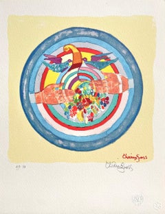 Chaim Gross - NUEVO PEDIDO ECONÓMICO INTERNACIONAL Serigrafía firmada, Cornucopia abstracta, Fruta NUEVO PEDIDO ECONÓMICO INTERNACIONAL Serigrafía firmada, Cornucopia abstracta, Fruta