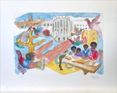 OPERATION MOSES Signed Lithograph, Historic 1984 Airlift Ethiopian Falasha Jews