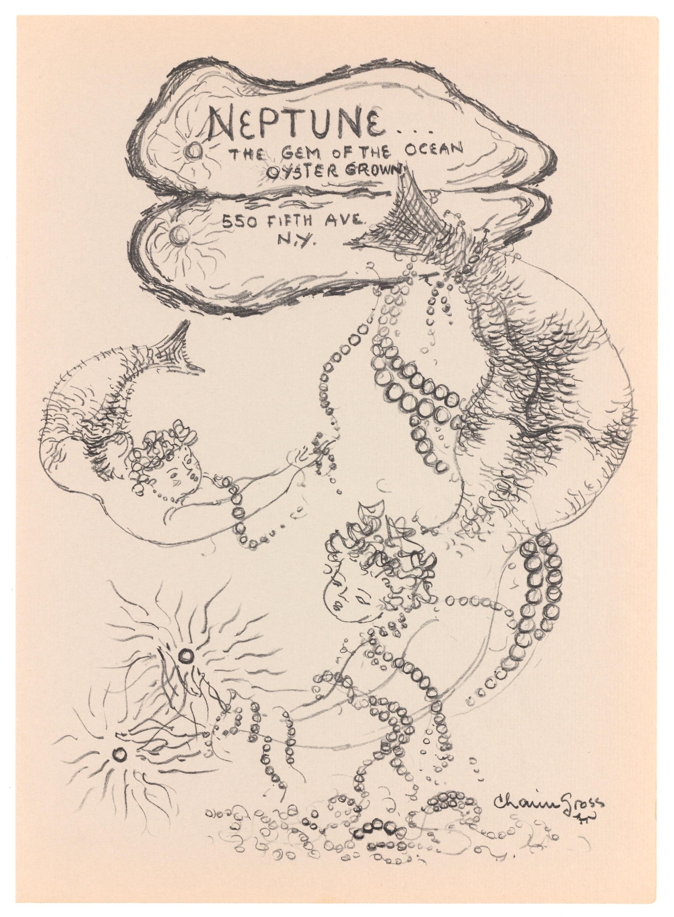 original lithograph – Print von Chaim Gross