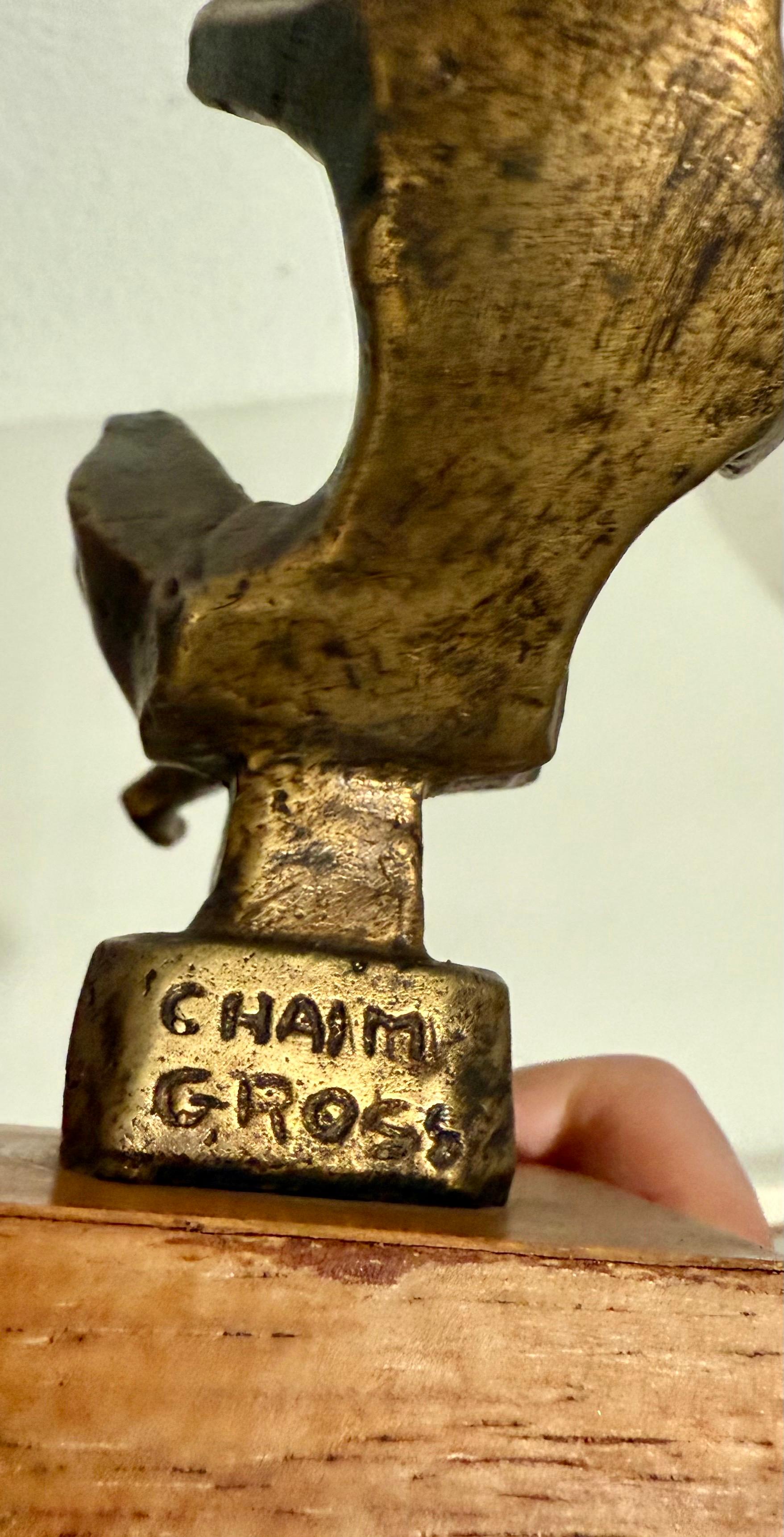 Chaim Gross Scultura in bronzo di metà secolo Madre e bambino che giocano Artistics WPA in vendita 10