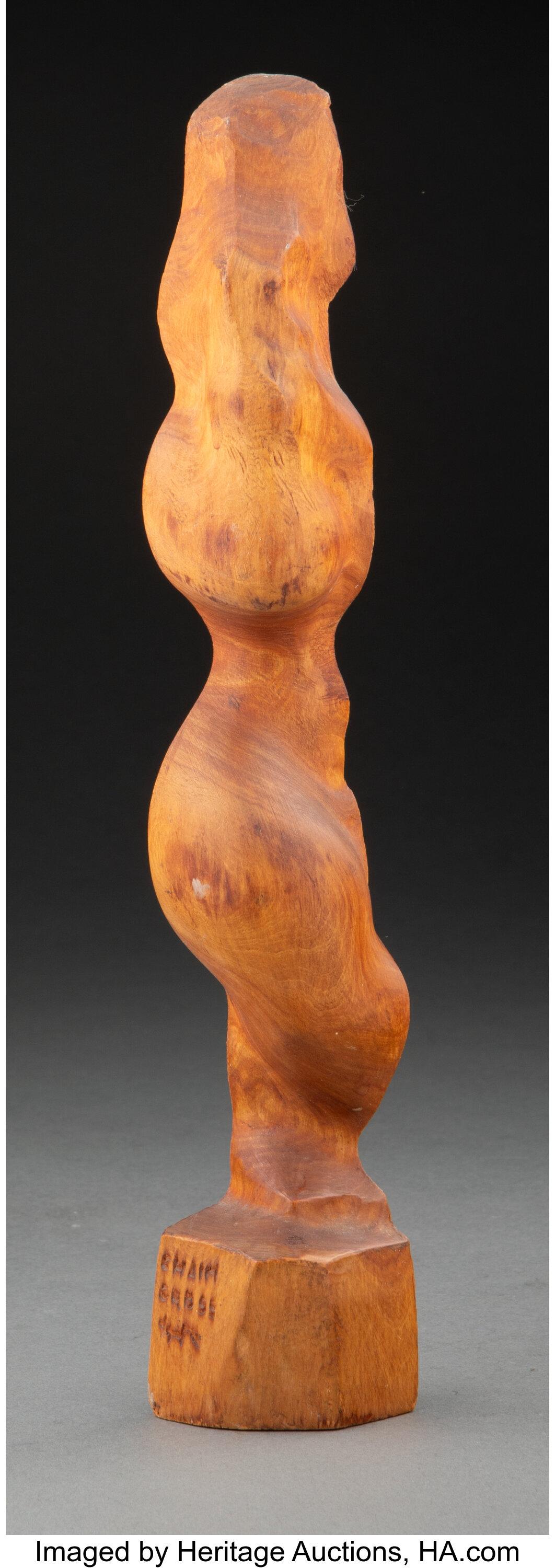 Chaim Gross Nude Sculpture - Femail Nude Fragment