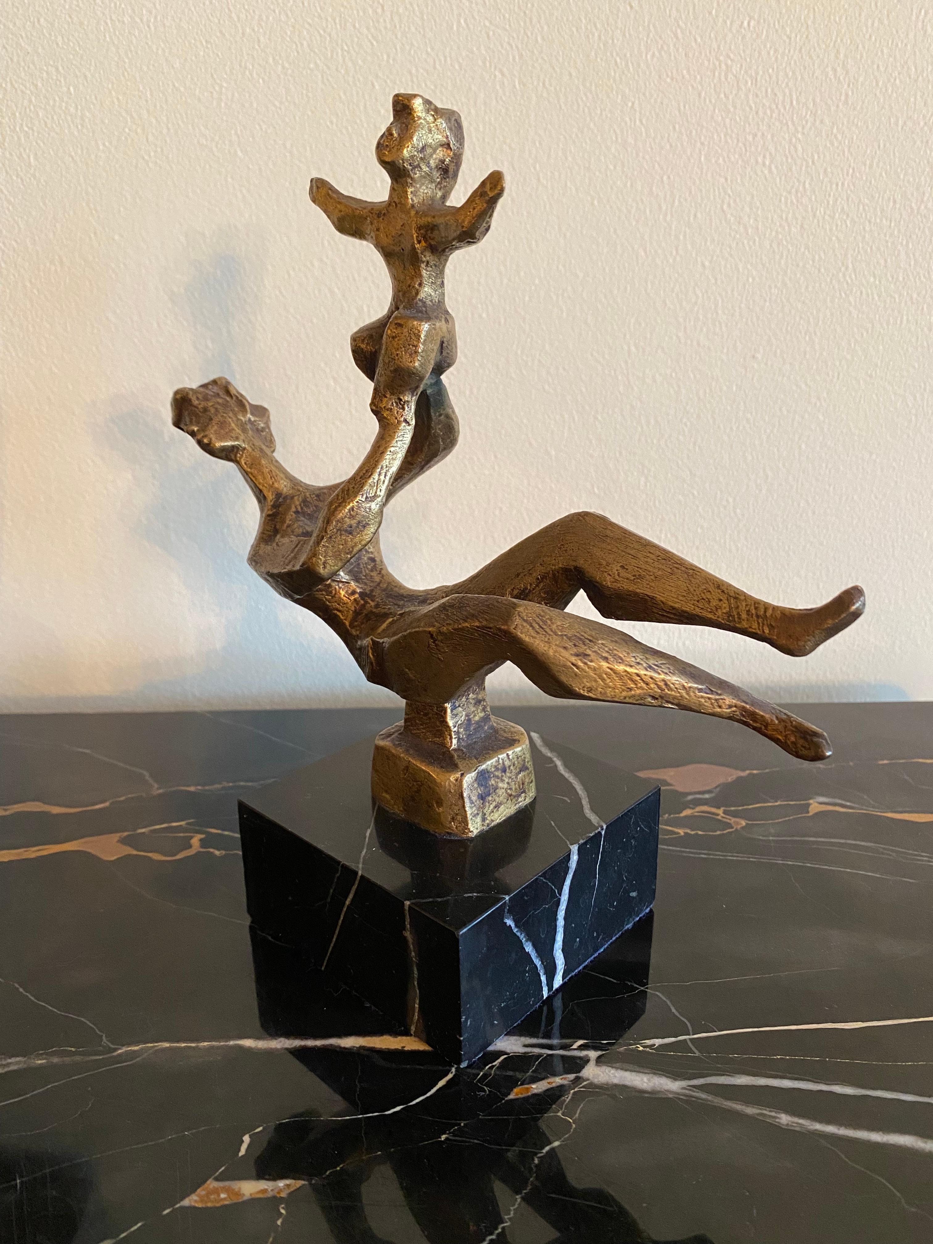 Mother and Child - Sculpture by Chaim Gross