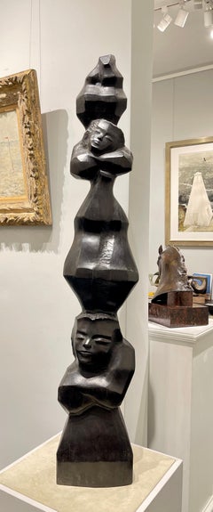 "Giovane acrobata, versione I" Chaim Gross, 1955 Scultura modernista in ebano