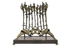 Rare 1970s "Pelvis Menorah" Judaica Jewish Brutalist Candelabra Sculpture
