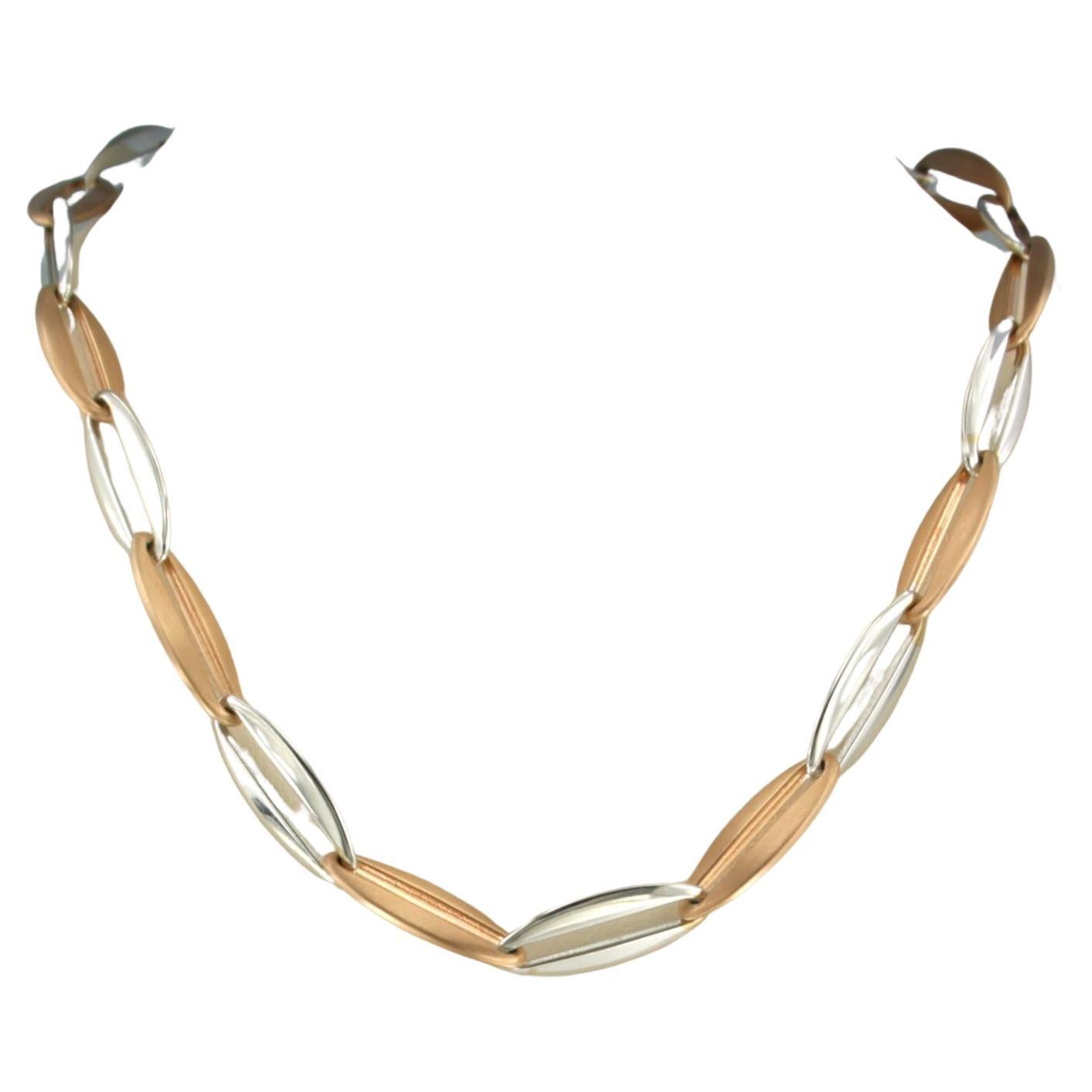 Kette 14k Bicolour Gold - 45 cm lang