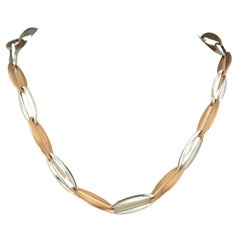 Chain 14k bicolour gold - 45 cm long