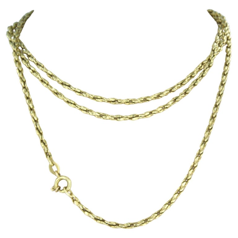 Vintage Solid 14K Rose Gold Twist Chain 22in 2.2mm Mens Ladies Necklace Estate