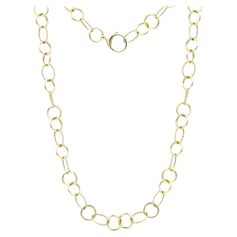 Halskette aus 18 Karat Gelbgold mit Kette für sie im Angebot