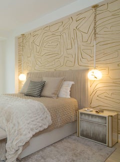 Chain and Link Pendant/ Sconce Leather Strap and Chain