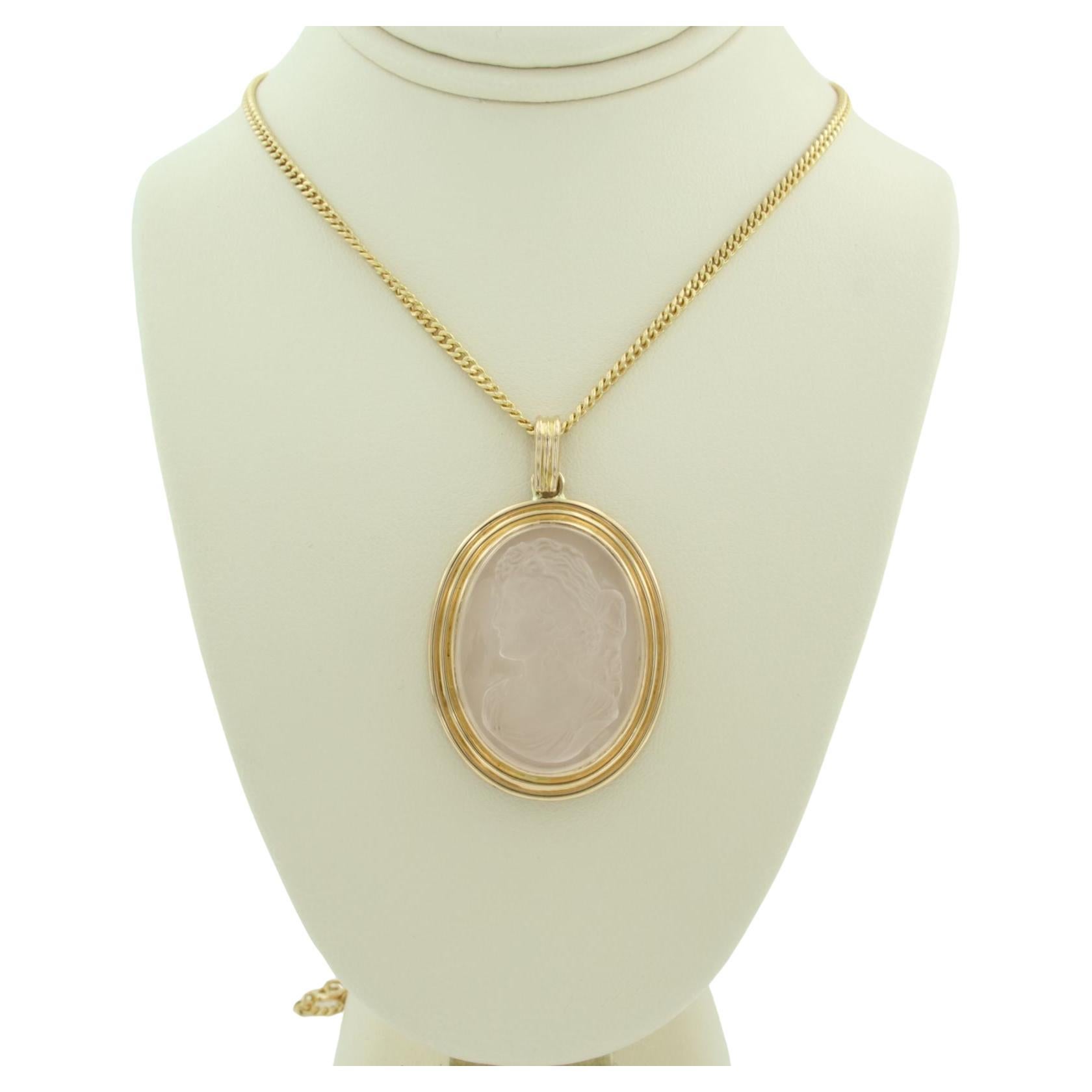 LOUIS VUITTON 18K Pink Gold Diamond Idylle Blossom LV Pendant Necklace  1287571