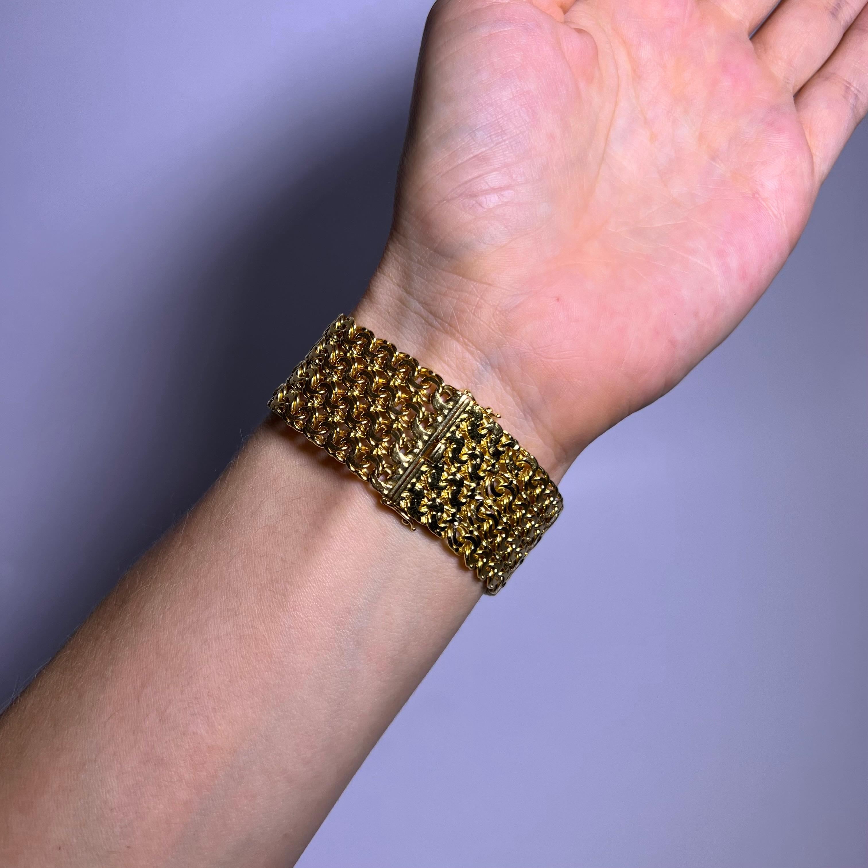 Kettenarmband aus 18 Karat Gelbgold für Damen oder Herren