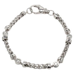 Chain Bracelet with Round Diamonds. D0.80ct.t.w.