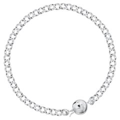 Bracelet chaîne avec sphère en argent sterling