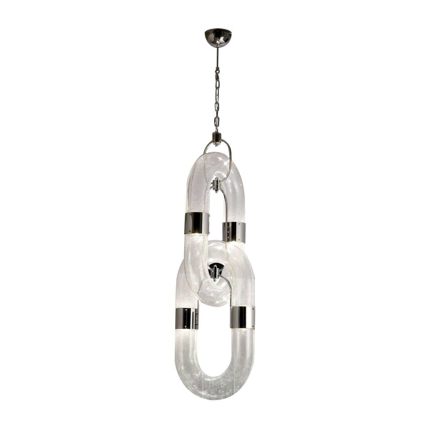 Chain Chrome 2 Links Pendant Lamp