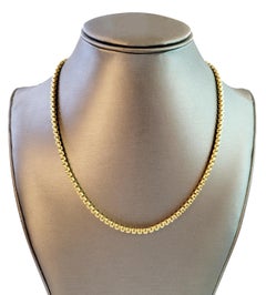 Chain Collection for Men Box Chain Necklace 18K Yellow Gold, 3.8mm