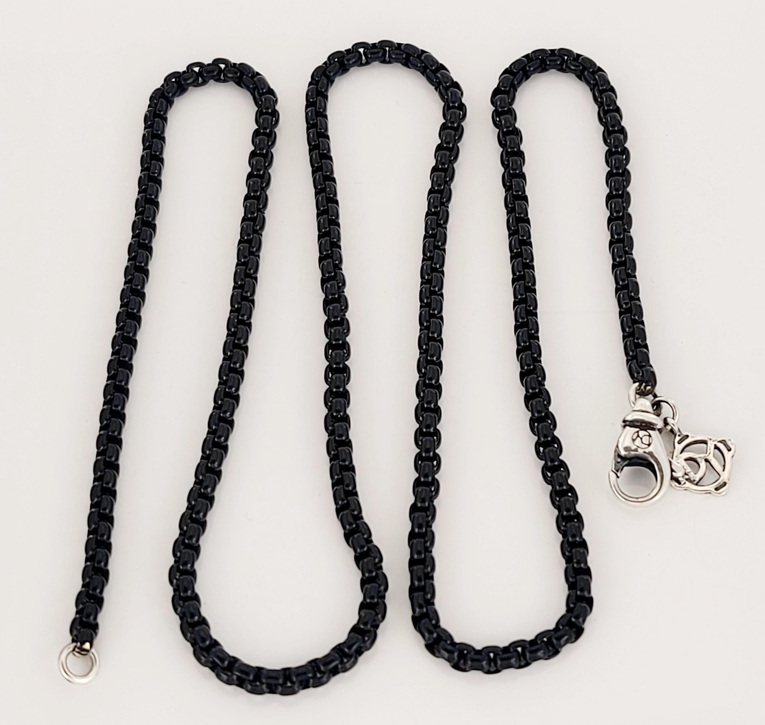 Chain Collection for Men Box Chain Necklace 20'' In New Condition For Sale In New York, NY
