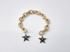 Chain Cuff Bracelet Star Charms Enamel J Dauphin