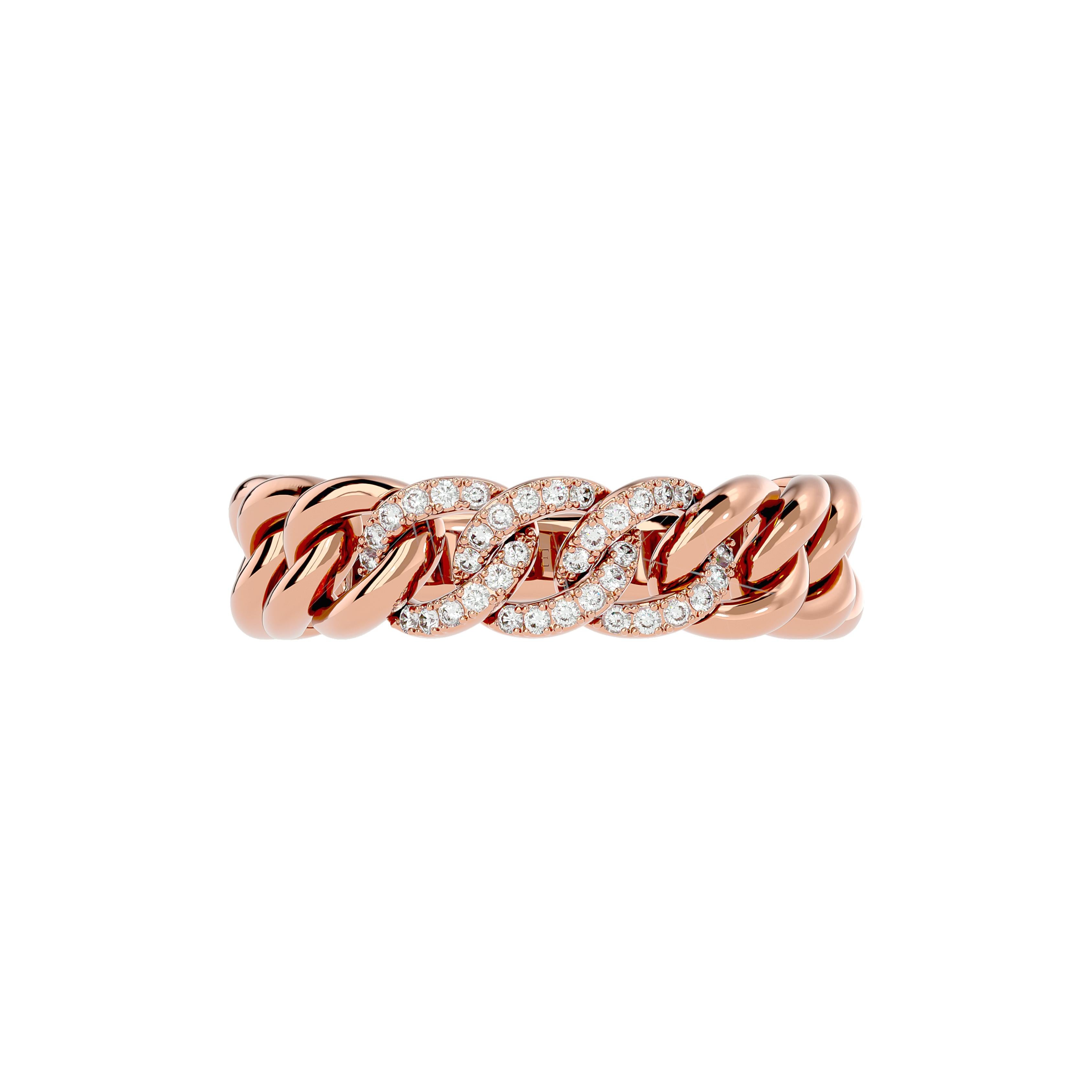 Elements
The Chain Diamond Ring is a modern take on a classic design. Handcrafted from gold and diamonds, this ring will add a touch of luxe to all of your looks.

Innovation
We all know that feeling of connection and brotherhood. The Chain ring is