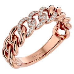 Chain Diamond Ring in 18 Karat Gold