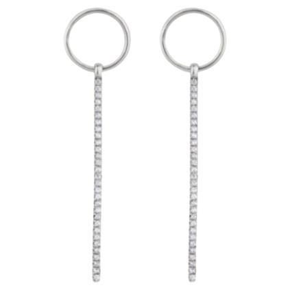 Chain Drop Moissanite Earring 925 Sterling Silver Circular Stud Earrings For Her