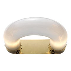 Chain Gold and White Glass Wall Lamp