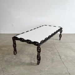 Chain Link Coffee table, 1980s USA