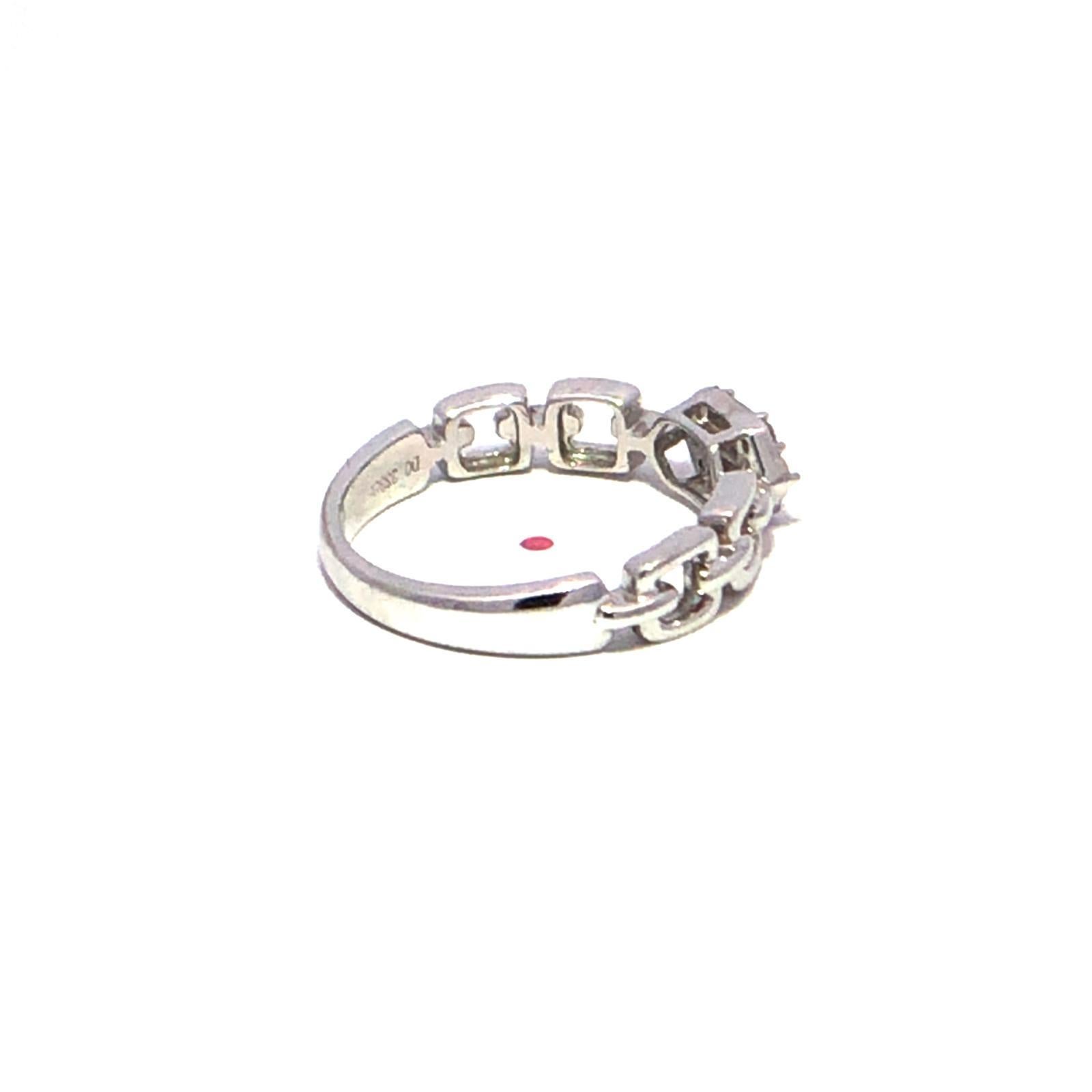 Modern Chain Link Diamond Cluster Ring For Sale